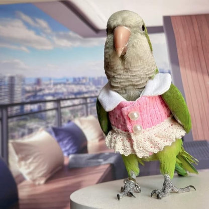 Bird Costume Bird Diaper Flight Suit Bird Pink Top Bird Clothes Cosplay Photo Prop for Parrots Lovebird Parakeet Cockatiel Small Animals Apparel (Cockatiel)