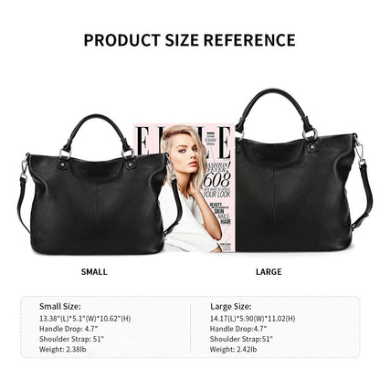 Kattee Women's Soft Leather Tote Bag, Top Satchel Purses and Handbags