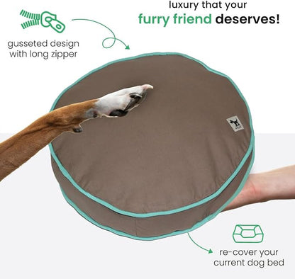 Molly Mutt Petite Dog Duvet Cover - Round - Wild Horses Print - Measures 20’’ x 4’’ - 100% Cotton - Durable - Breathable - Sustainable - Machine Washable Dog Bed Cover - Pre-Shrunk