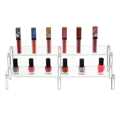 BYCY 2 Tier Clear Acrylic Display Stand Cupcakes Holder, Dessert Display Riser for Great Event, Birthday Party, Wedding Party ( 1 Pack - 16" X 6.9" X 4.25" )