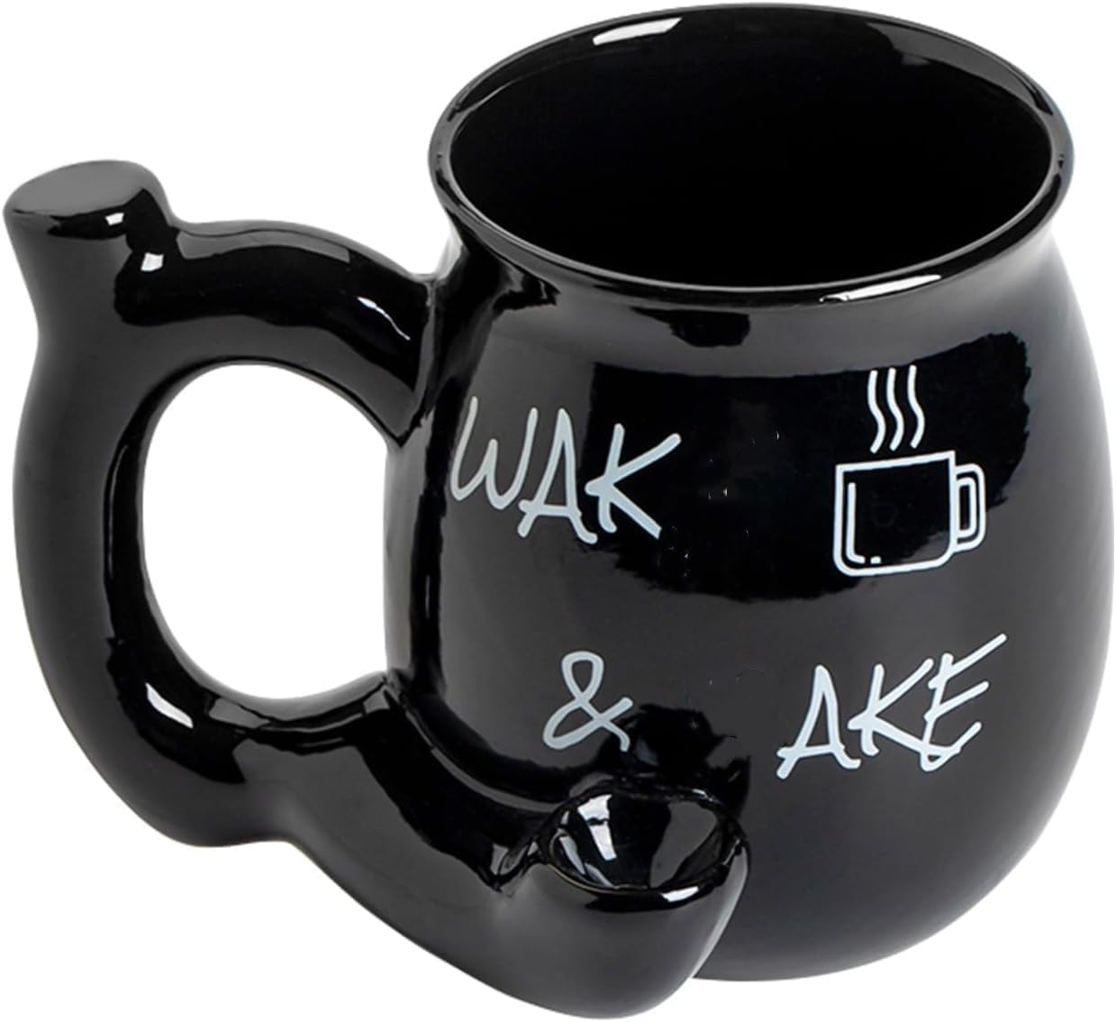 Treayes Ceramic coffee mugs, novelty coffee mugs - are the perfect choice for Christmas, Halloween, Father's Day, and birthday parties, and also make excellent gifts for coffee lovers.(Blak)