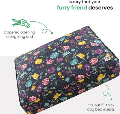 Molly Mutt Friday Morning Dog Bed Duvet Cover, GOTS-Certified 100% Organic Cotton Canvas Cover for Dog, Puppy, or Cat Bed, Durable, Washable, and Free of Harmful Chemicals, Small, 22"x27"x5"