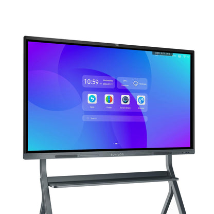 EUNIVON Interactive Whiteboard, 65'' 4K UHD Smart Whiteboard, Interactive Touch Screen Smartboard, Smart Board for Classroom and Business (Wall Mount Included)
