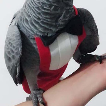 Bird Flight Suits Diapers, Parrot Flight Suits Diapers for Monk Parakeets, Cockatiels Flight Suits, Parrot Clothes, Bird Training Nappy Suit Liners Clothes (Large,Red)