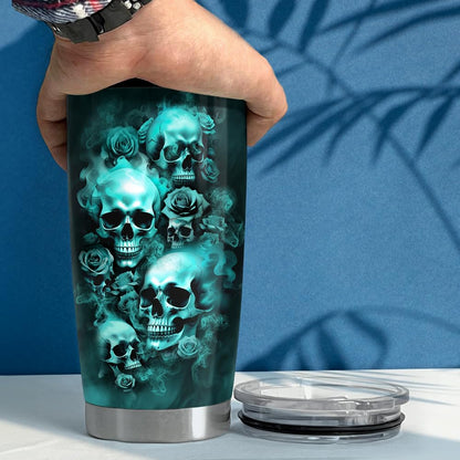 SANDJEST Skull Tumbler 20oz Stainless Steel Insulated Travel Mug Cup for Men Women Goth Gothic Gifts for Birthday Christmas Halloween