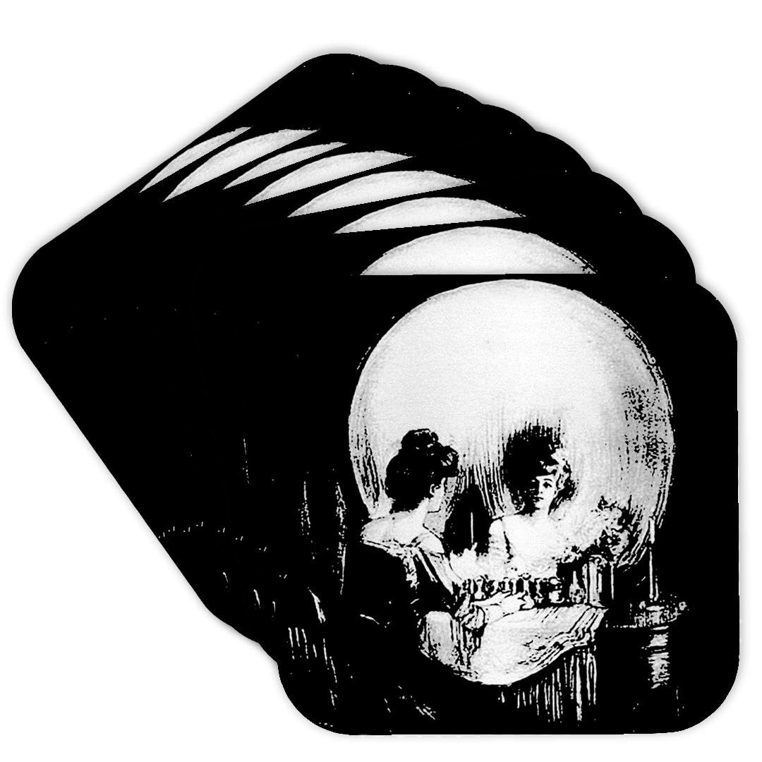 Taiche Acrylic Art Halloween Optical Illusion Coaster, Soft, Set of 8