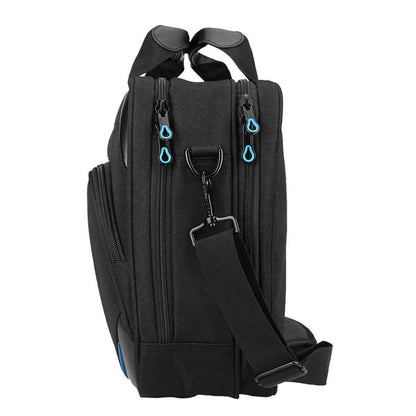 KROSER Laptop Bag 15.6 Inch Briefcase Messenger Bag Water Repellent Computer Case Shoulder Bag Durable Tablet Sleeve for Business/College/Women/Men - Black/Blue