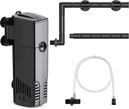 NICREW Aquarium Internal Filter, Submersible Power Filter for Fish Tanks 40-66 Gallon, 264 GPH
