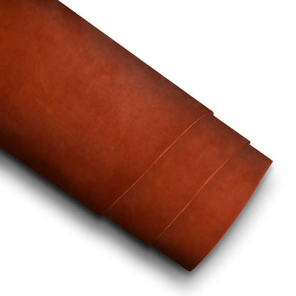 ELW 8-10 oz (3-4 mm) Skirting Veg Tan Leather | Chestnut 1-2 SQFT| Thick Cowhide Tooling Leather Sheet for Belts, Saddle, Holster, Sheaths, Bulk Real Leather Pieces, Crafts, Remnants, Scraps USA
