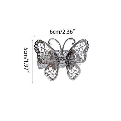Yidaz 2 Pcs Silver Butterfly Curtain Tiebacks Decorative Drapery Holdbacks Elegant Metal Tie Backs for Curtains Window Treatment Accessories for Living Room