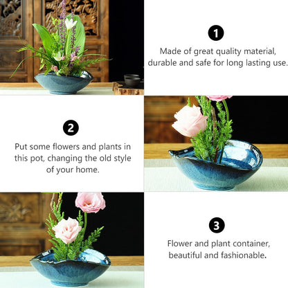 SEWACC Ceramic Flower Pot Small 2 Inch Succulent Planter Indoor Outdoor Decorative Pot for Home Garden Patio Lawn Use