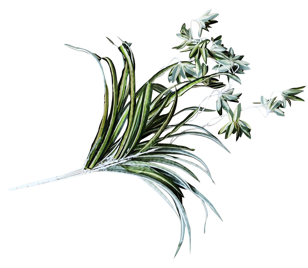 Qingriver 3 Sets Artificial Bracketplant chlorophytum Silk Spider Flowers Bonsai Wall Hanging Plants for Home Decor