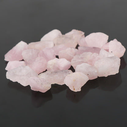 GEMKORA Wholesale 50 carats Raw Pink Morganite Rough Gemstone, Natural Crystals, Healing Stones, Bulk Lot, Jewelry Making Supply, 10 to 15mm [8 to 10pcs]