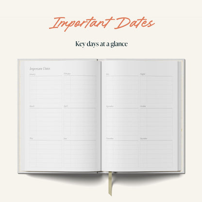 Yop & Tom Undated Daily Planner - Productivity Planner with Flower/Botanical Theme - Weekly and Daily Organizer with Time Slots