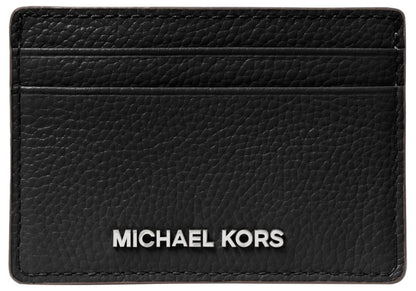 Michael Kors Jet Set Card Holder, Silver-Tone Hardware/Black