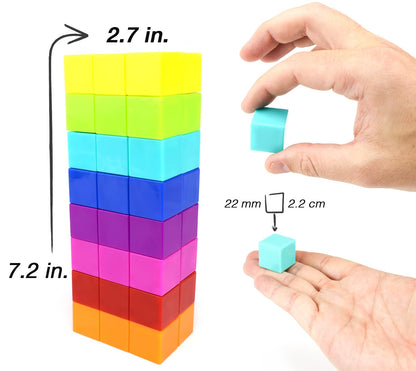 BrainSpark 48PCS Multi-Color DigitBlocks Magnetic Building Cubes STEM Montessori Magnet Blocks for Kids, Educational Building Block Construction Toy Set for Boys & Girls Ages 3-9