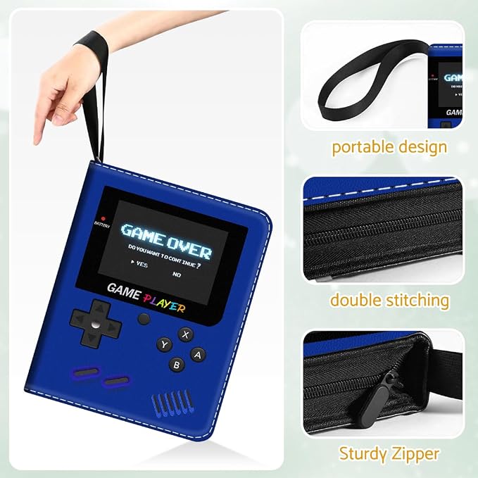 Card Binder Holder 480 Pockets with 60 Removable Sleeves, Portable Game/Sports Trading Cards Binder Album Collector Organizer Protectors with Zipper,Waterproof
