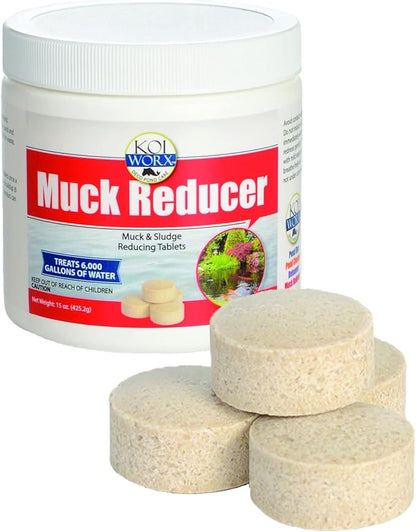KoiWorx Muck Reducer, 145 Tablets Treats up to 6,000 Gallons of Water, Beneficial Bacteria Reduces Muck, Sludge and Organic Build up, Formulated for Ponds, Water Features and Safe for Koi
