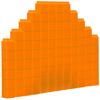 200 Pcs Orange Linking Cubes for Math Counting Cubes Manipulatives Plastic Counting Block Manipulative Classroom Learning Supplies for Educational Preschool Activities Boy Girl (Orange)
