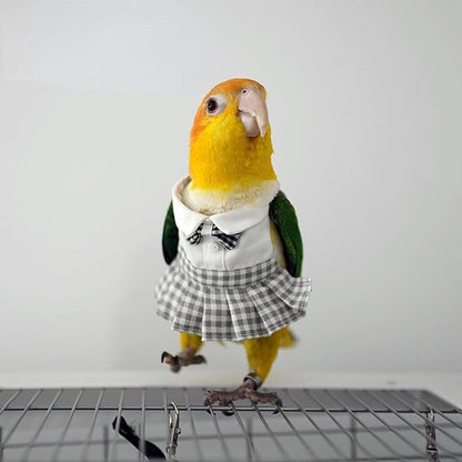 Bird Costume Bird Diaper Flight Suit Cute JK Dress Dress Skirt Clothes Cosplay Photo Prop for Parrots Macaw Cockatoo (with Diaper,M)