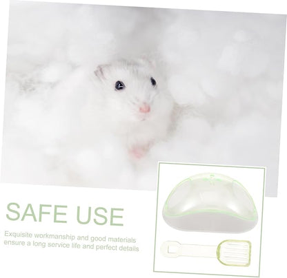 YARNOW 1set Hamster Bathing Container Sand Bath Kit for Hamsters Chinchilla Dust Bath Compact Pet Supply