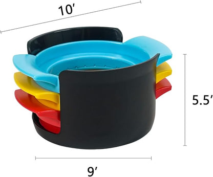 3-in-1 Egg Slicer for Hard Boiled Eggs, Stainless Steel Wire Egg Cutter/Dicer with Plastics Non-Slip Base, Multi-Purpose Kitchen Tool for Soft Fruits, Strawberries, Mushrooms, Easy to Clean