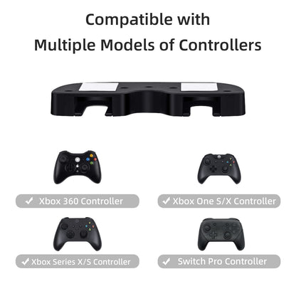 Mcbazel Under Desk Mount for Xbox Series X/S, Xbox One X/S, Xbox One, Xbox 360, Switch Pro Controller, Table Stand Holder Compatible with Xbox and Switch Pro Controller - Black