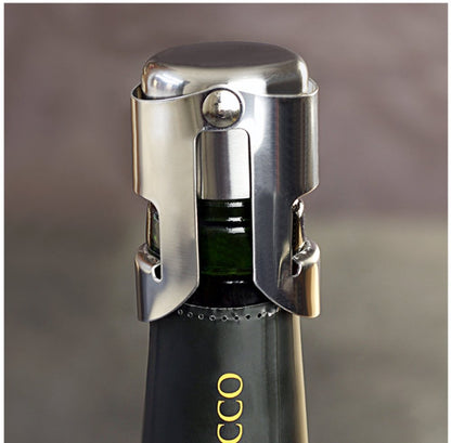 Champagne Sealer Stopper, BGMAX 3 Pack Stainless Steel Sparkling Wine Bottle Plug Sealer Set with a Longer Sealing Plug, Gifts Accessories for Champagne
