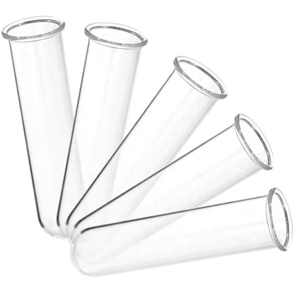 Healvian 5pcs Glass Test Tube Hydroponic Plant Vase Propagation Station for Desk Small Terrarium Flowers Home Décor 2.5x3x11cm