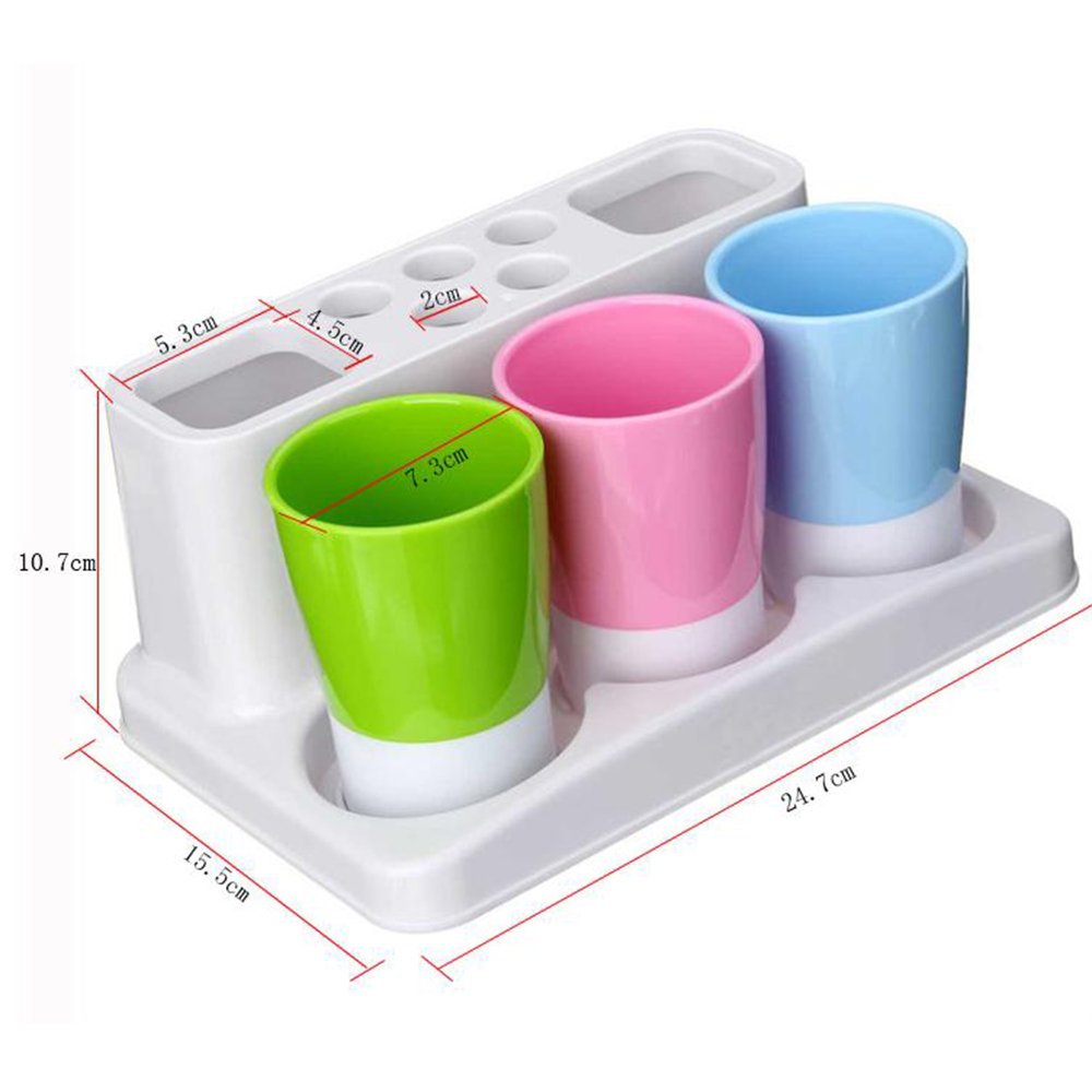 Eslite Toothbrush Toothpaste Holder Stand for Bathroom Storage Organizer