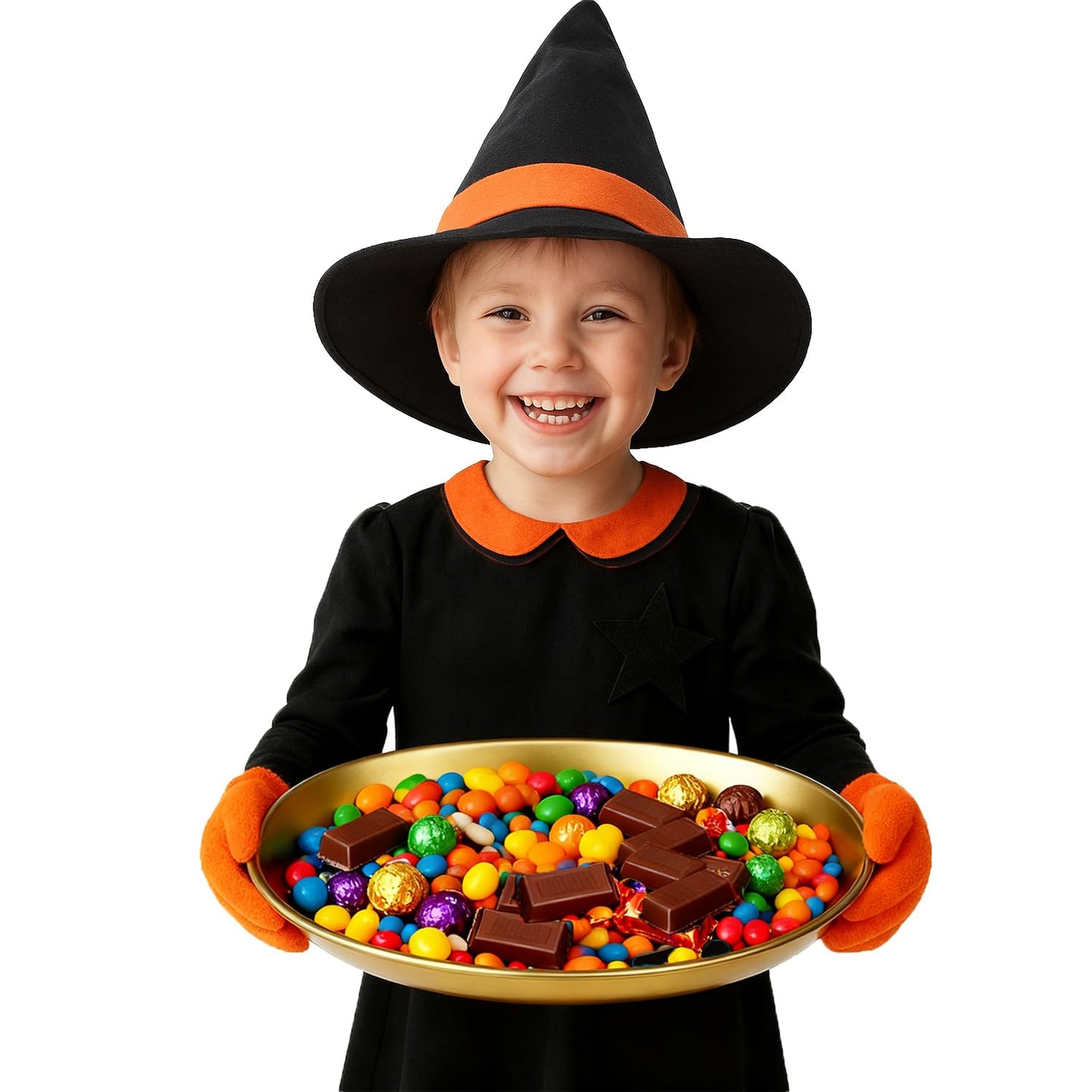 FREECOZYER 3pcs Halloween Candy Dish, Serving Tray, Halloween Platter Pumpkin Candy Bowl Table Decorations for Party Trick or Treat Decor (Pumpkin 3 Pack)