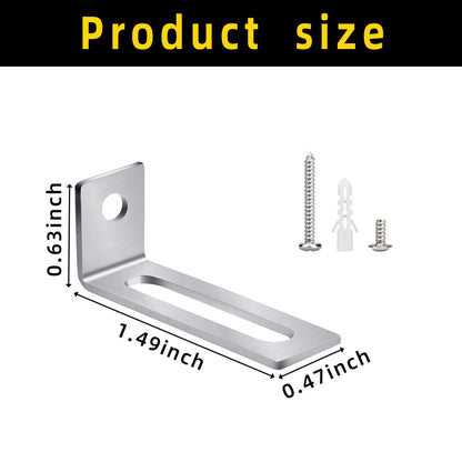 30 Set White Board Mounting Hardware,Whiteboard Hanging Brackets, White Board Installation Kit Includes Hanger Supports, Screws and Expansion Tube for Hanging Whiteboard Office Supplies (38*16*12mm)