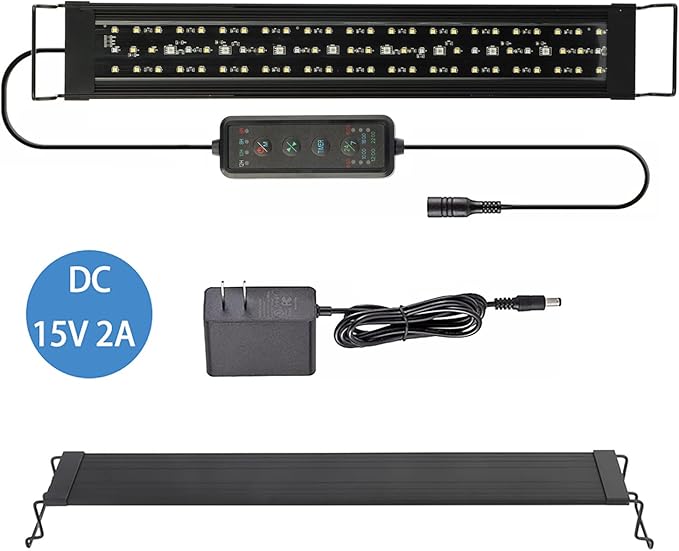 OYO WATER Aquarium LED Light 36 Inch with Timer, 24/7 Cycle, 5 Dimmable Brightness, Sunrise/Sunset Simulation for 10/20/30/55 Gallon Fish Tank