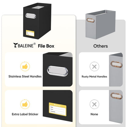 BALEINE Fireproof Ducument Bag + File Organizer 2 Pack