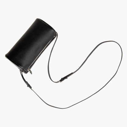 DONNAIN Premium Full-Grained Leather Crossbody Purses for Women, Hobo Bags for Women Crossbody with Adjustable Strap (Black-Lychee pattern, Small)