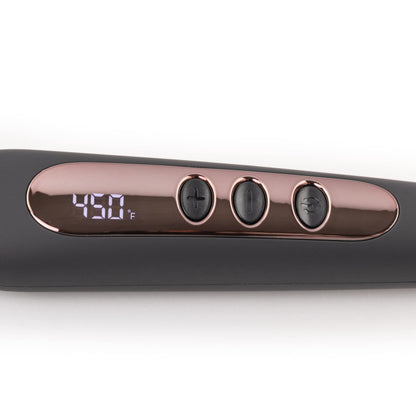 L'ANGE HAIR Le Vite Straightening Brush | Heated Straightener Flat Iron for Smooth, Anti Frizz Hair | Dual-Voltage Electric Brush Straightener | Hot Brush for Styling