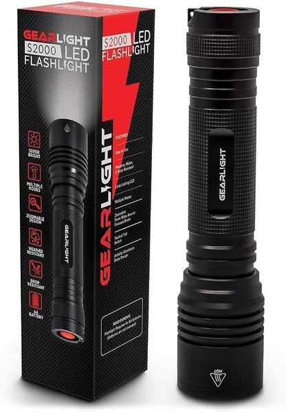 LED Flashlight High Lumens, Tactical Flashlight Battery Powered (Batteries Not Included), Bright Handheld Flashlight for Camping, Hunting, Home, Security, Hiking, Walking at Night & Emergency Use