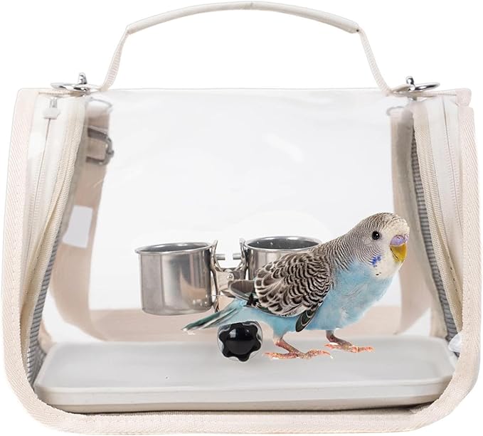 Bird Travel Cage - Bird Backpack with Perch for Transporting,Outdoor Cockatiel Bag - for Parrot Parakeet Cockatiel Conure Cockatoo Outdoor Travel Camping Road Trip Vacation