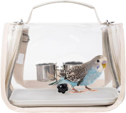 Bird Travel Cage - Bird Backpack with Perch for Transporting,Outdoor Cockatiel Bag - for Parrot Parakeet Cockatiel Conure Cockatoo Outdoor Travel Camping Road Trip Vacation