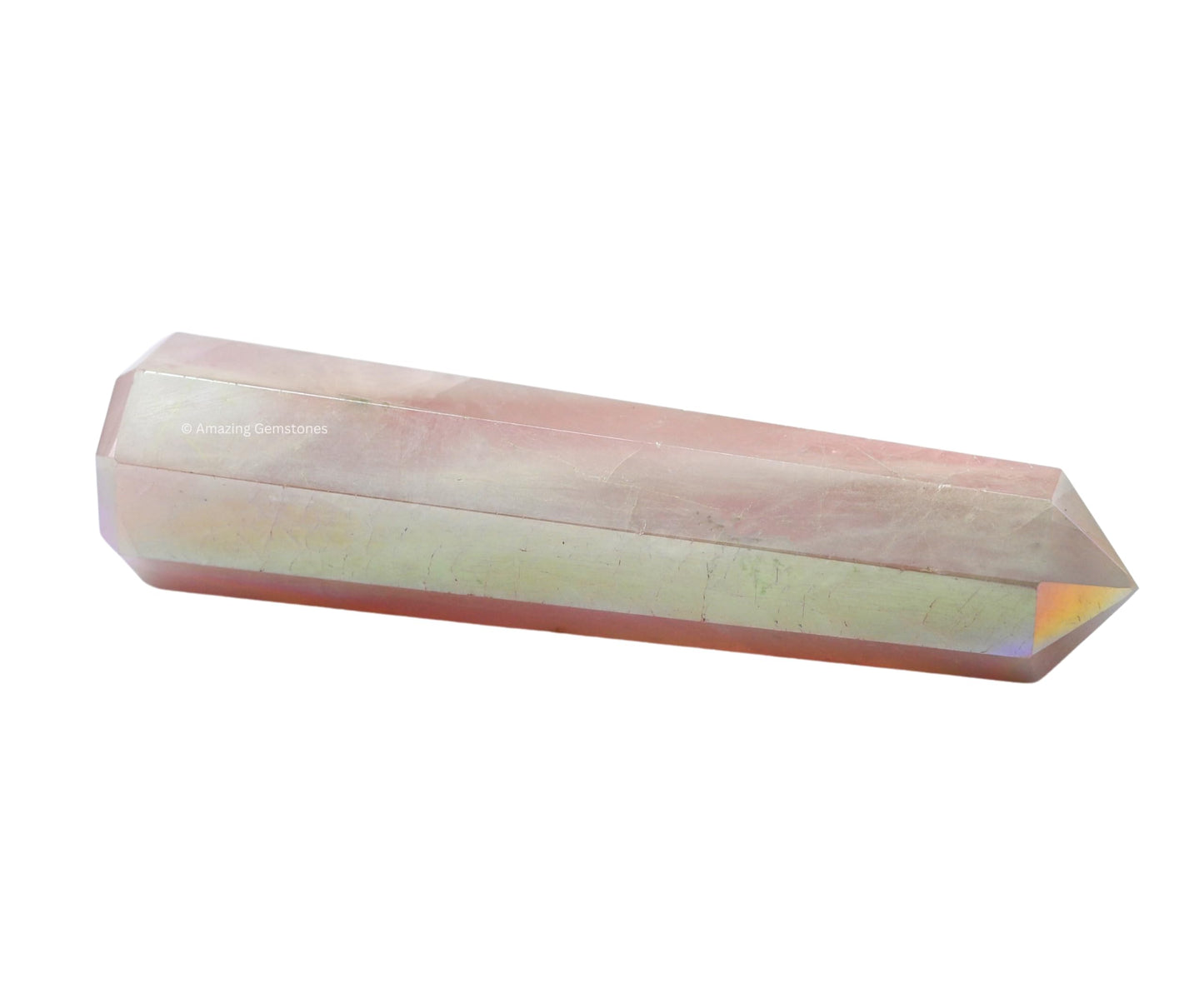 Amazing Gemstone Angel Aura Rose Quartz Crystal Towers ~ Natural Healing Crystal Point Obelisk for Reiki Healing and Crystal Grid (3" to 4" INCH)