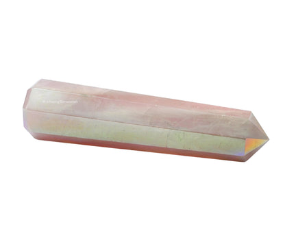 Amazing Gemstone Angel Aura Rose Quartz Crystal Towers ~ Natural Healing Crystal Point Obelisk for Reiki Healing and Crystal Grid (3" to 4" INCH)