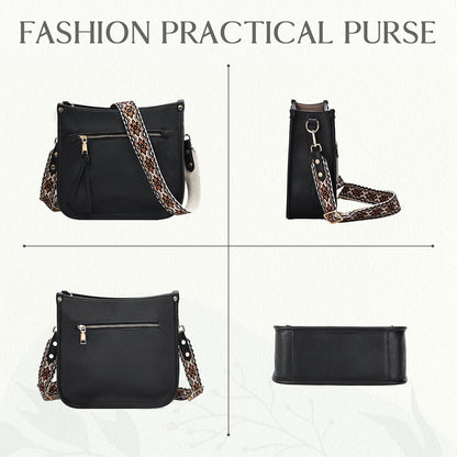 VASCHY Crossbody Bag Purse for Women,Fashion Vegan Leather Hobo Handbag Shoulder Bag Purse with Guitar Strap Beige