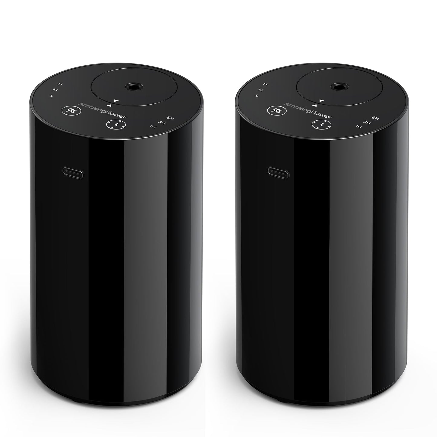 Waterless Essential Oil Diffuser, Portable Aromatherapy Diffuser with 20mL Capacity, Battery Operated Mini Scent Diffuser,3 Mist Levels & Timers, Leak-Free, for Home, Car, Office (Black)