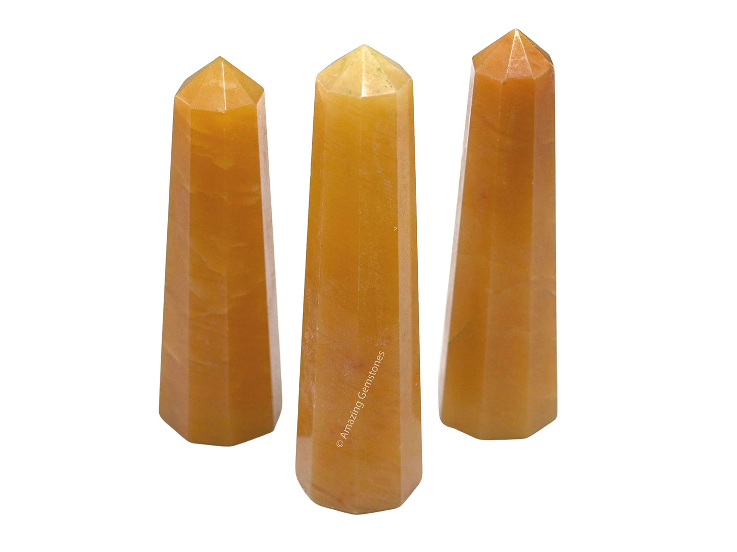 Amazing Gemstone Yellow Aventurine Crystal Towers - Natural Healing Crystal Point Obelisk for Reiki Healing and Crystal Grid (3" to 4" INCH)