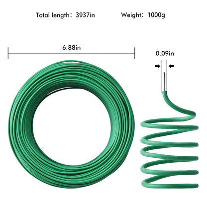 PGarden-EZ Green Soft Twist Tie Tomato Plant Tie TPR Garden Supply, for Supporting Plants and Home Organizing (328 feet/100 Meters)