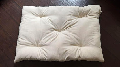 Rectangular Muslin Dog Bed Insert with Raw Cotton Filler, Natural Pet Bed Cushion Insert, Breathable Inner Pillow for Dog Bed Covers (XX Large 53"x36"x5")