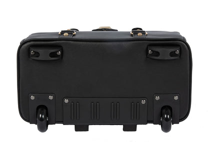 JKM & Company Executive Black Computer iPad, Laptop Tablet Rolling Tote Bag Briefcase Carryall Bag