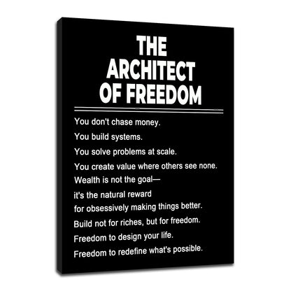 Inspirational Office Wall Art Classroom Motivational Wall Decor Office Poster Canvas Prints Affirmation Picture Painting Artwork for Modern Home Living Room Gym Stretched and Framed [18''Wx24''H]
