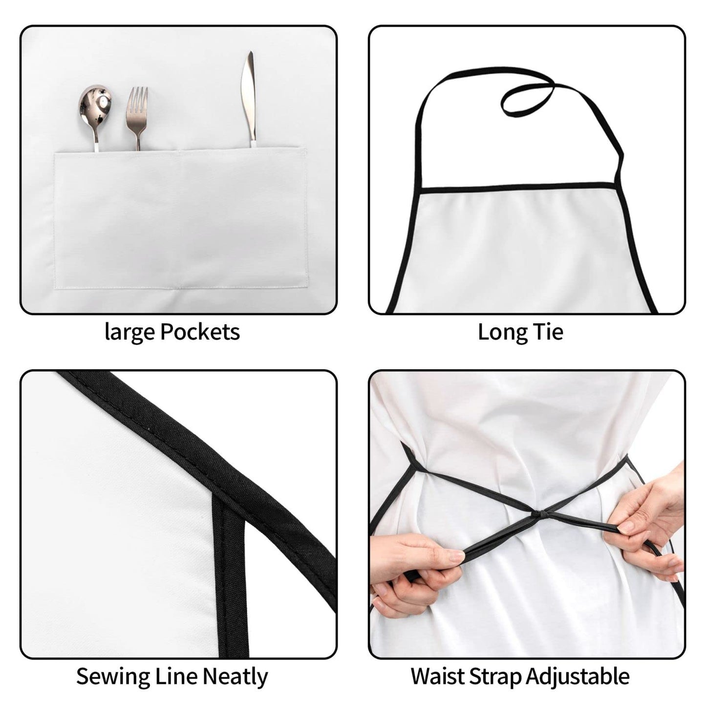 Worltoldb Gothic Apron for Women Men with Pockets Waterproof Kitchen Chef Apron for Cooking,BBQ Baking,Gardening,Crafting