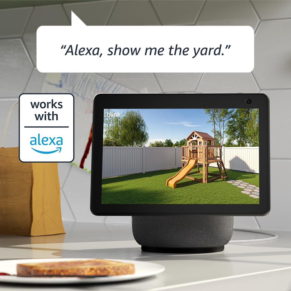 Blink Outdoor 4 (newest model), Wireless smart security camera, two-year battery, 1080p HD day and infrared night live view, two-way talk – 2 camera system